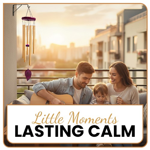Chymora memorial wind chime lifestyle scene
