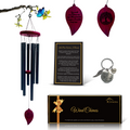 Chymora Memorial Wind Chime — Black Leaf — full gift composite