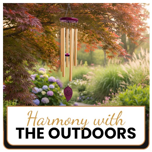 Chymora memorial wind chime lifestyle scene