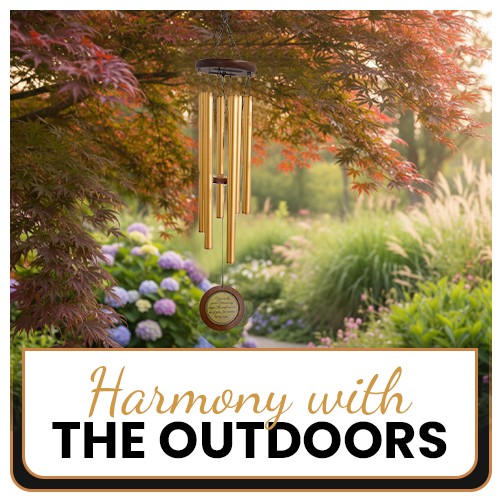 Chymora memorial wind chime lifestyle scene