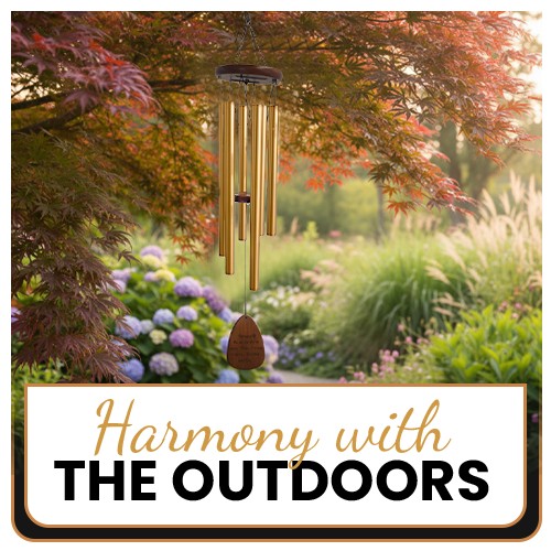 Chymora memorial wind chime lifestyle scene